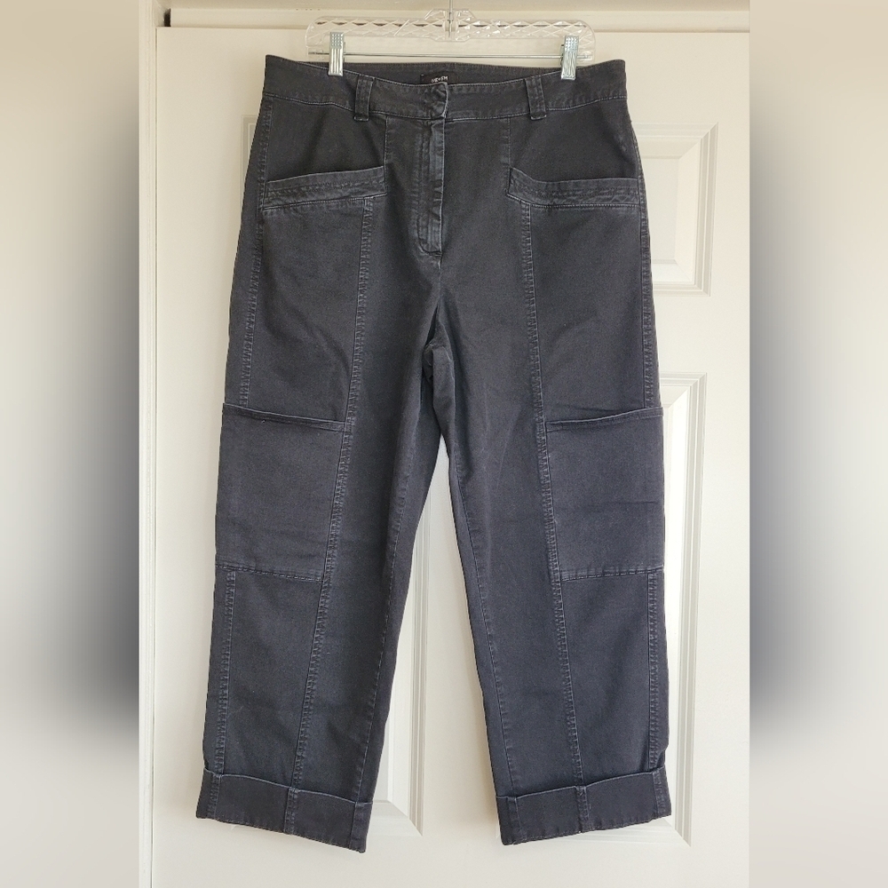 ME+EM Black Straight Leg Cargo Pants - Size 14